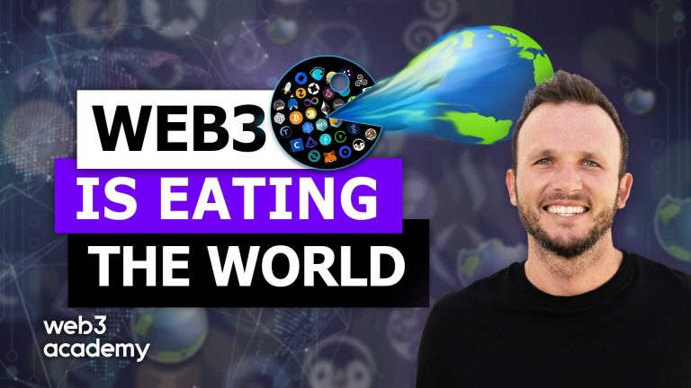 Article thumbnail with a picture of Kyle and the text, "Web3 is Eating the World"