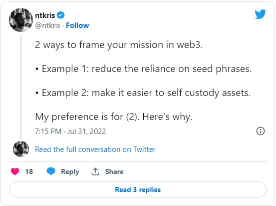 Picture of a tweet from ntkris